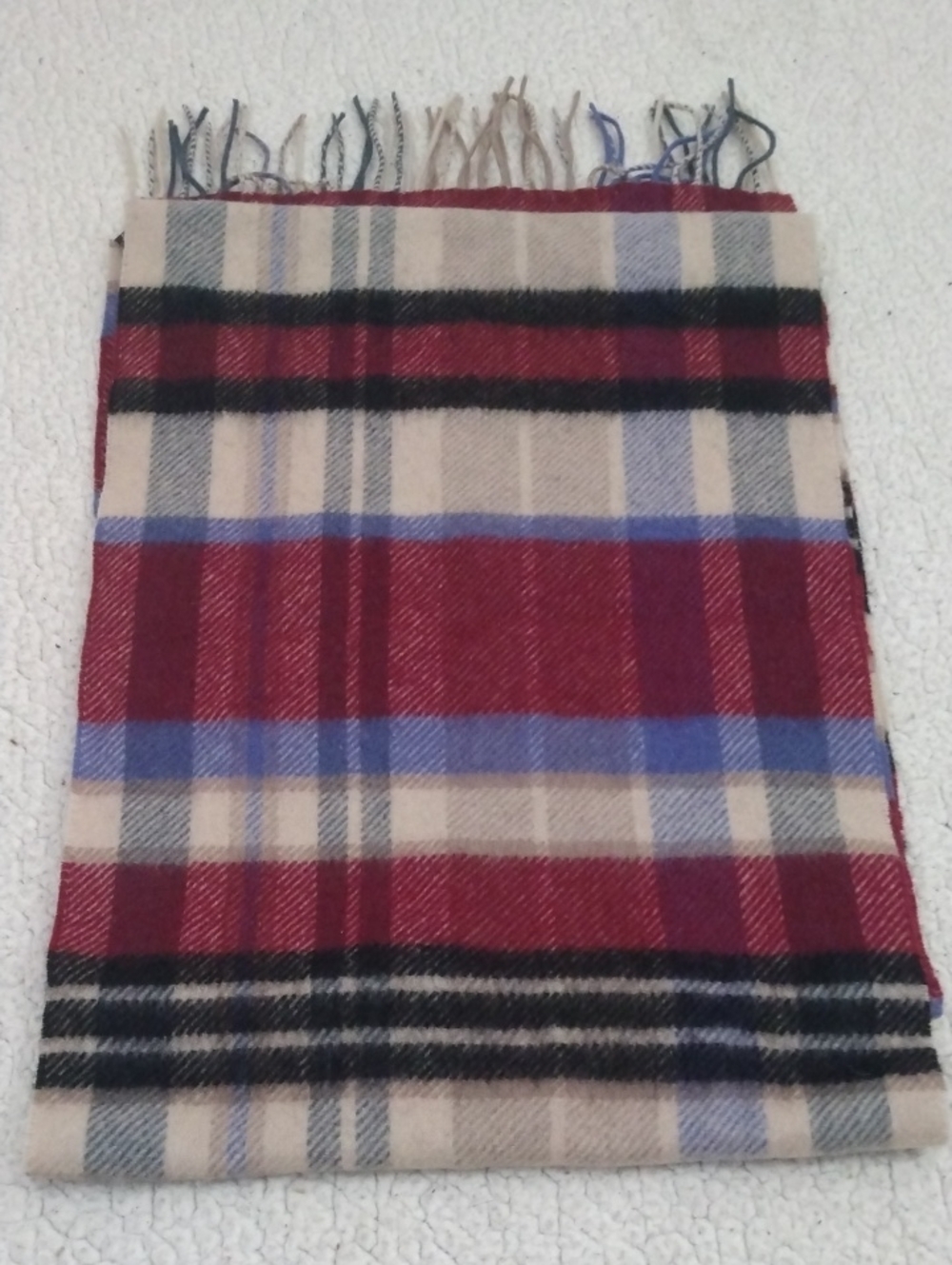 NWOT Nordstrom Classic Plaid Cashmere/Wool Men's Scarf
